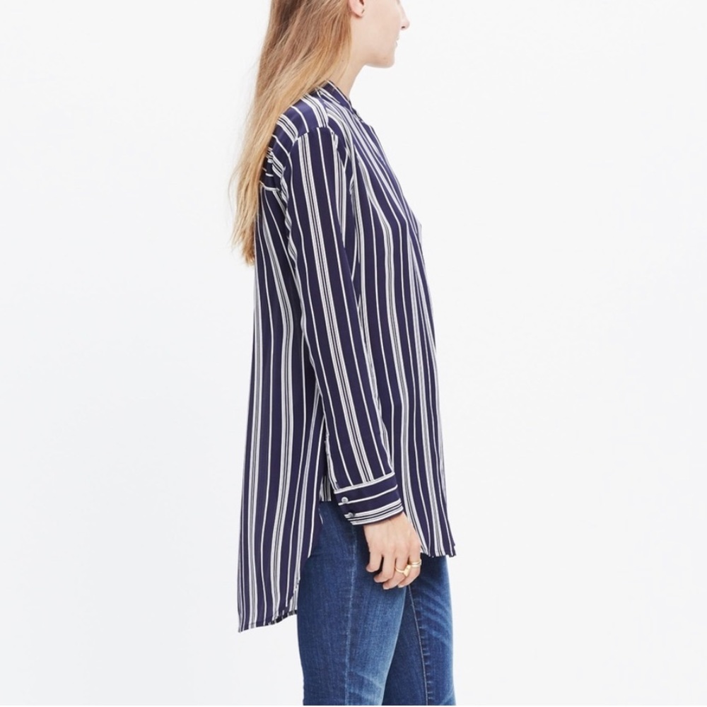 MADEWELL mulberry silk striped tunic - Picture 2 of 8
